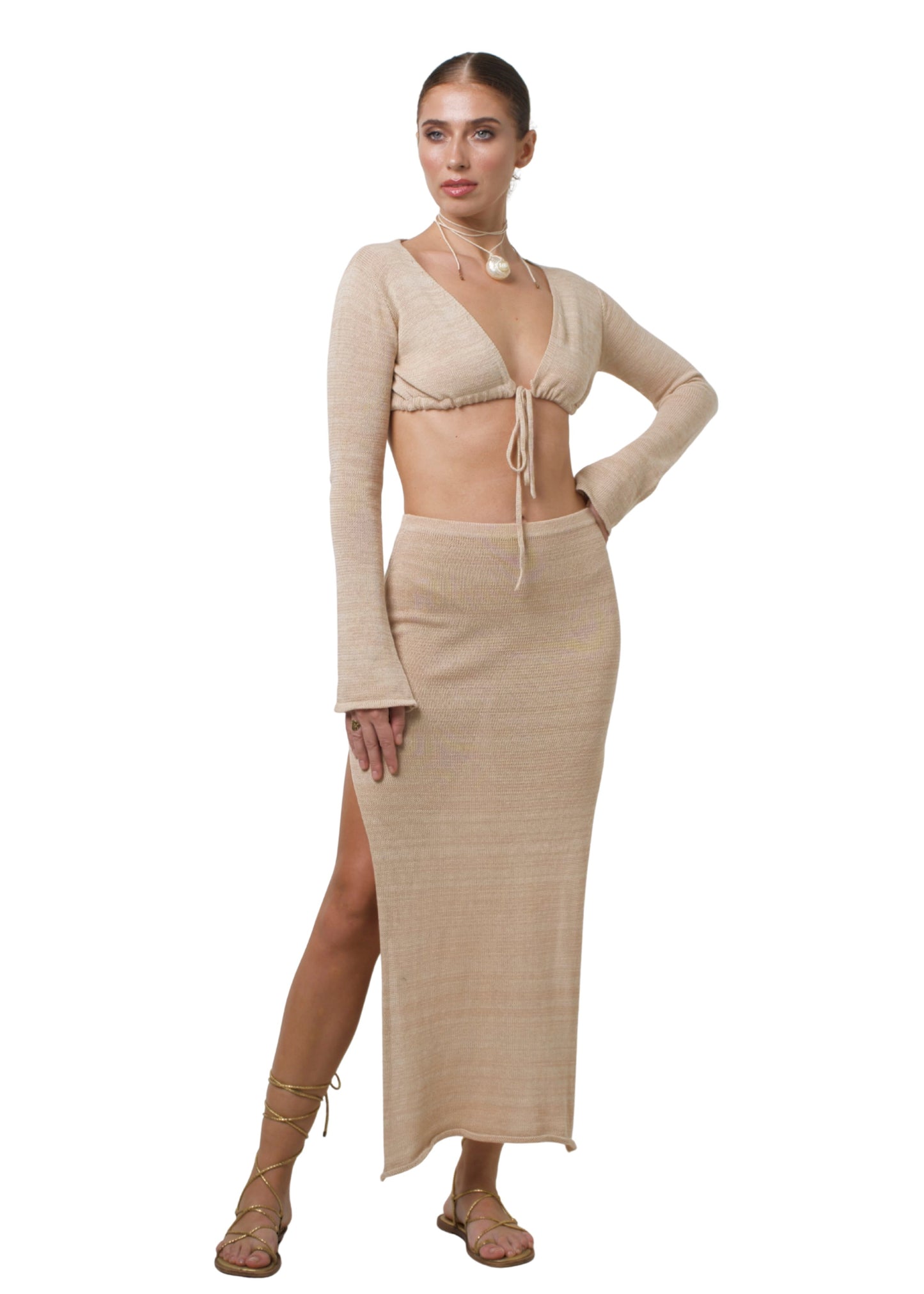 INNA MAXI SKIRT ROSY BEIGE
