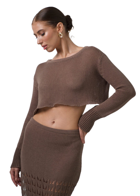 LEA CROP TOP MOCCA