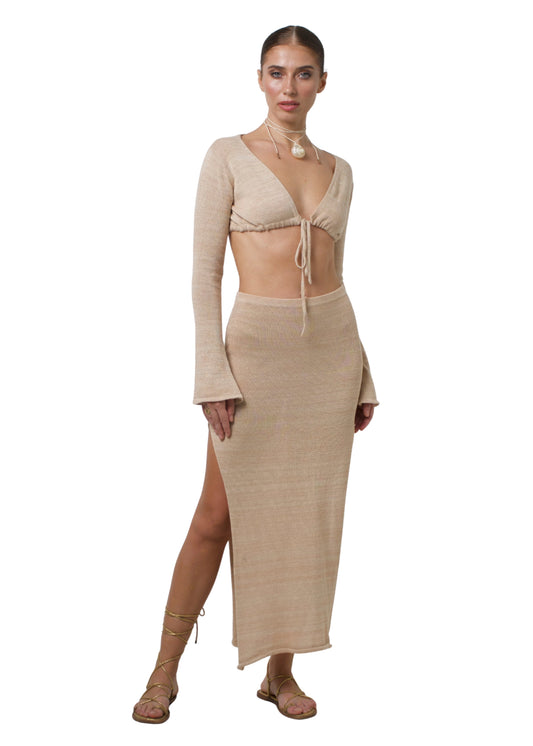 INNA MAXI SKIRT ROSY BEIGE
