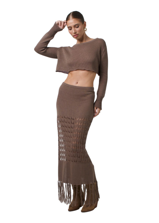 CABANA MAXI SKIRT MOCCA