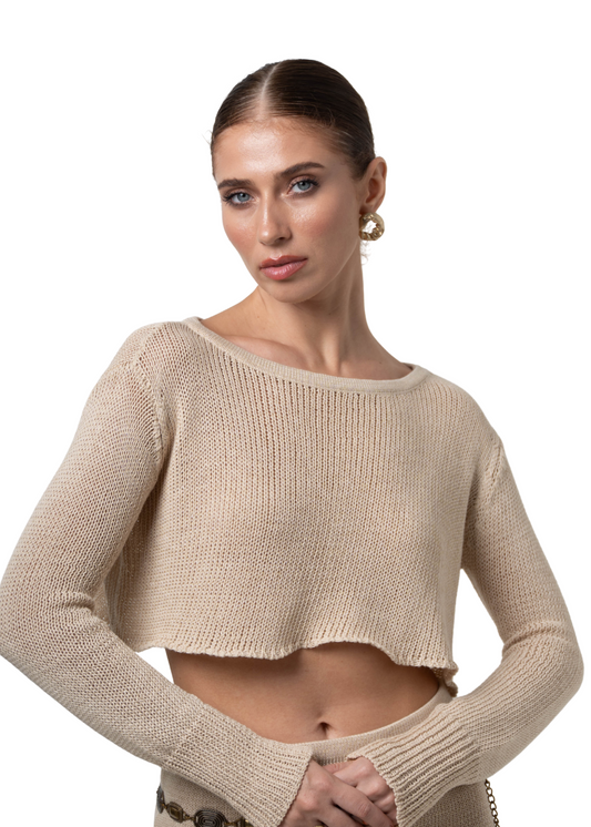 LEA CROP TOP SAND