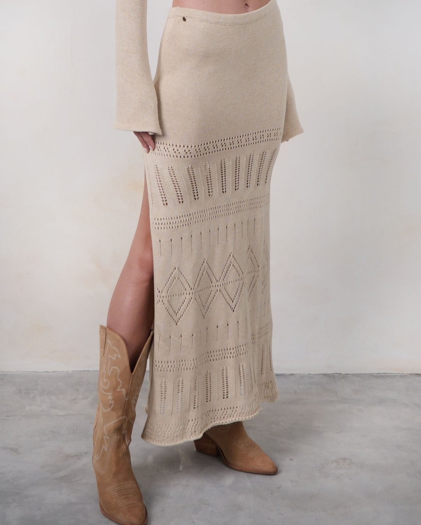 LA ISLA MAXI SKIRT SAND